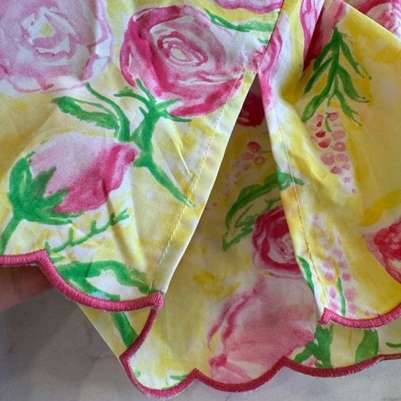 Haley and the Hound Floral Scalloped Ruffle Cap Sleeveless Dress / small - Picture 12 of 15